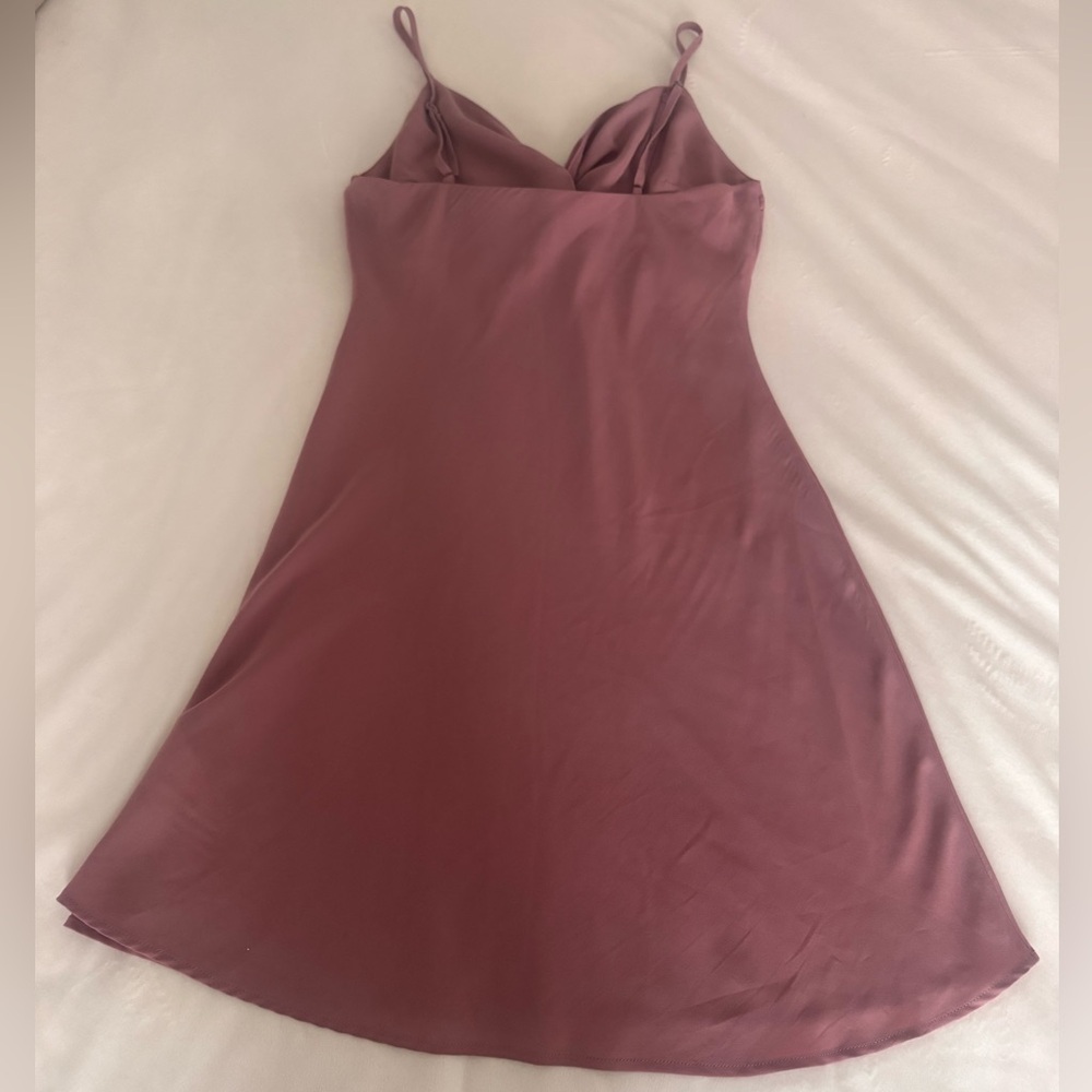 NWT Abercrombie Twist Front Mini Dress Dusty Rose |S| - Picture 13 of 14